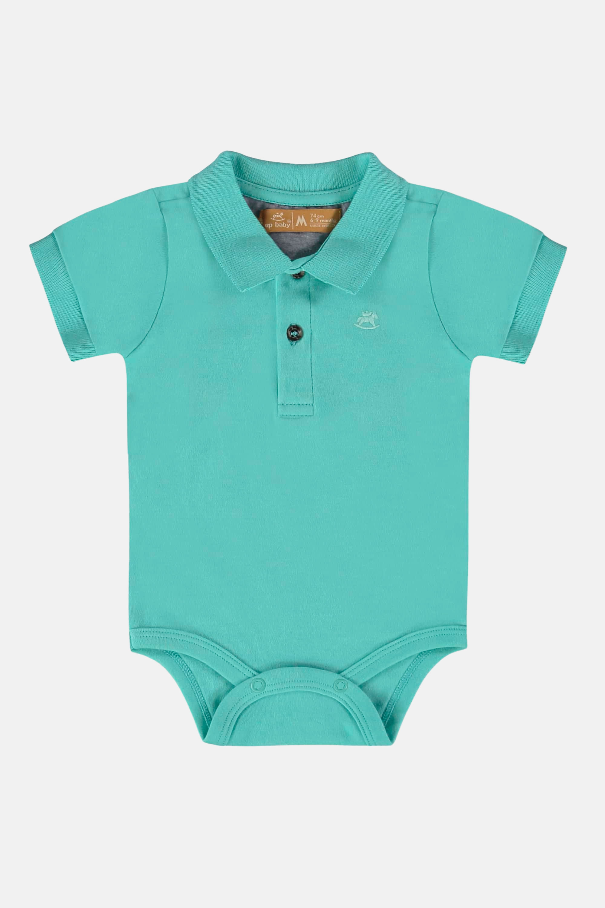 Body Polo em Suedine para Bebê Menino (Azul) Up Baby - Imagem 3